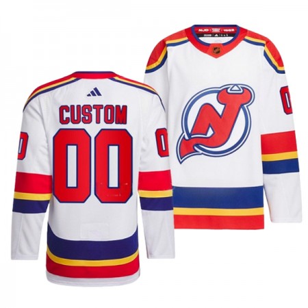 New Jersey Devils Dresy Personalizované Adidas 2022-23 Bílý Reverse Retro 2.0 Authentic - Pánské